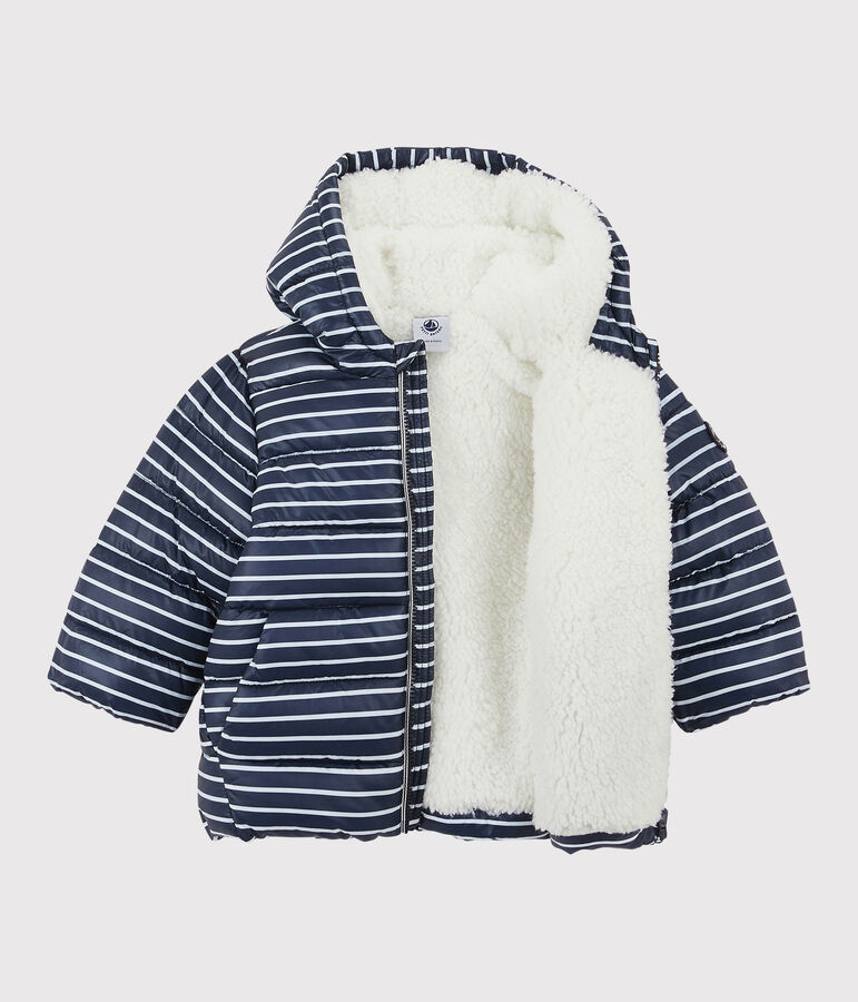 Gesteppter Baby-Anorak blau/weiss