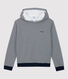 Gestreiftes Kapuzen-Sweatshirt aus Baumwolle für Damen