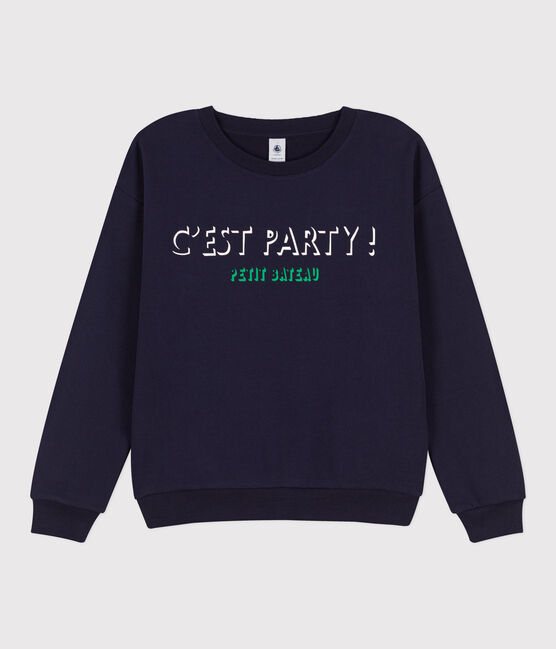 Sweatshirt aus Baumwolle für Damen blau SMOKING