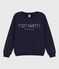 Sweatshirt aus Baumwolle für Damen blau SMOKING