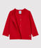 Baby-Cardigan aus Strickmaterial. rot TERKUIT