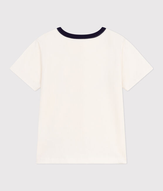 Kurzärmeliges Kinder-T-Shirt mit Muster naturfarben MILK