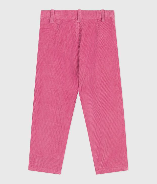 Kinder-Hose aus einfarbigem Fein-Cord rosa