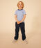 Gestreiftes Jungen-T-Shirt aus leichtem Jerseystoff GAULOISE/ MARSHMALLOW