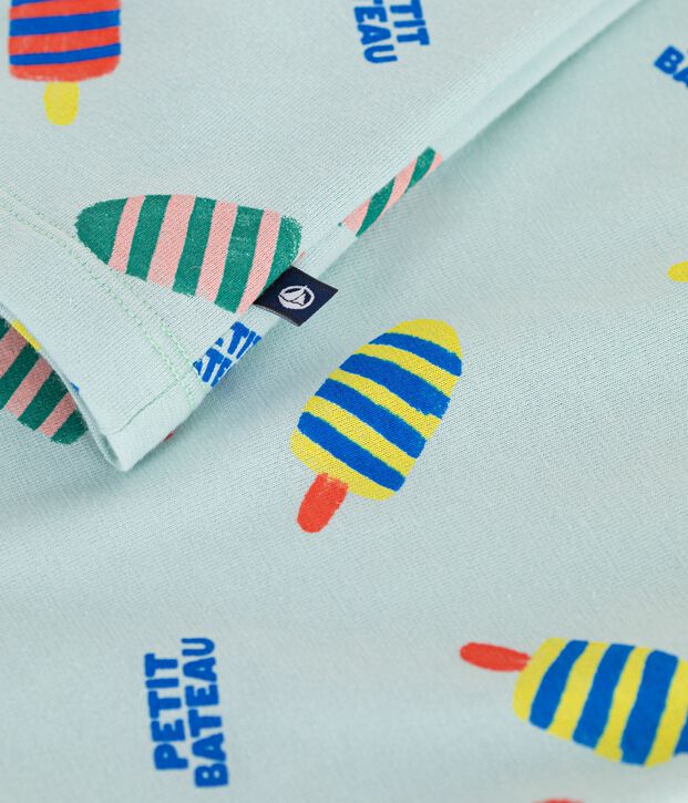 Kurz&auml;rmeliges Kinder-T-Shirt aus Baumwolle mit Motiv blau/vielfarbig