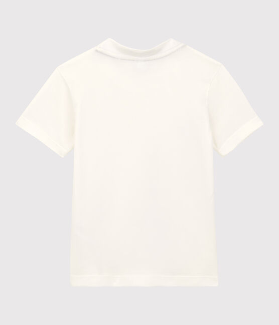 Kurzärmeliges Kinder-T-Shirt aus Jersey für Jungen weiss MARSHMALLOW 1