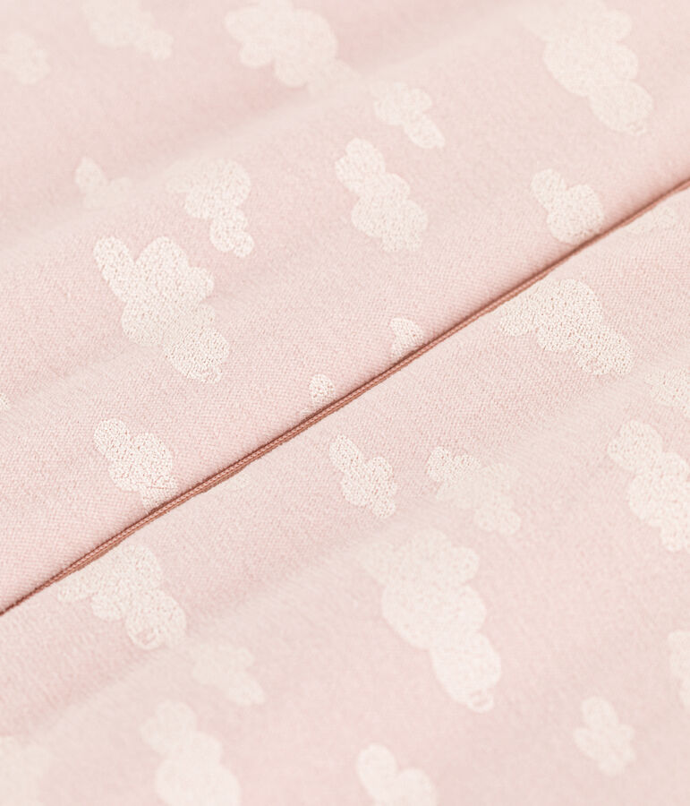 Babyschlafsack aus Nicki mit Wolkenmotiv TOG 2 rosa/weiss