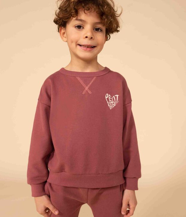 Sweatshirt aus Molton f&uuml;r Kinder/M&auml;dchen braun