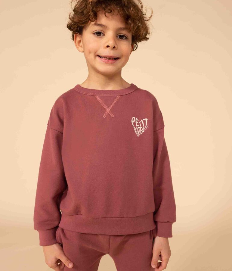 Sweatshirt aus Molton f&uuml;r Kinder/M&auml;dchen braun