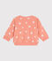 Baby-Sweatshirt aus Baumwoll-Frottee mit Sonnenmuster orange ABRICOT/ MARSHMALLOW