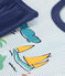 Kinder-Kurzpyjama für Entdecker aus Baumwolle für Jungen blau CHALOUPE/weiss MULTICO