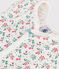 Baby-Kurzoverall aus Baumwolle mit Blumenmotiv weiss MARSHMALLOW/weiss MULTICO