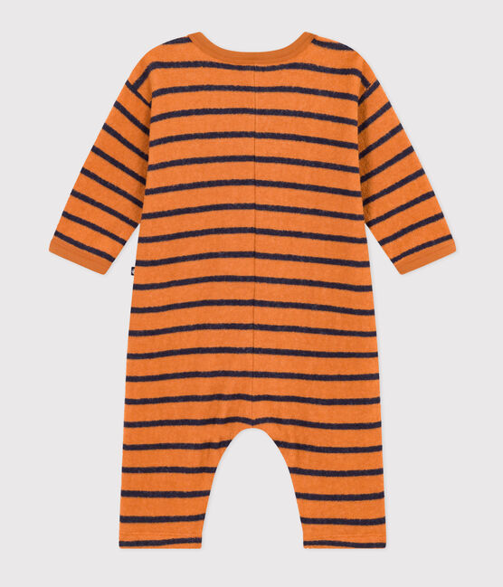 Langer Baby-Overall aus Bouclé-Frottier ECUREUIL/ SMOKING