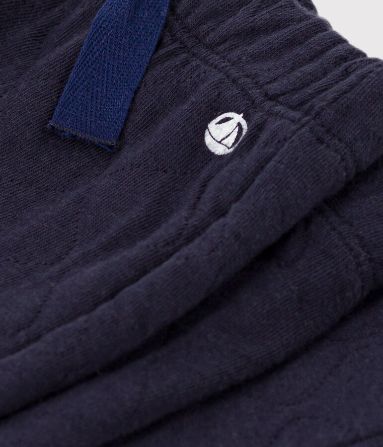 Baby-Hose aus gestepptem Doppeljersey blau SMOKING