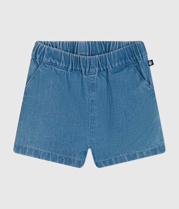 Baby-Shorts aus leichtem Denim blau