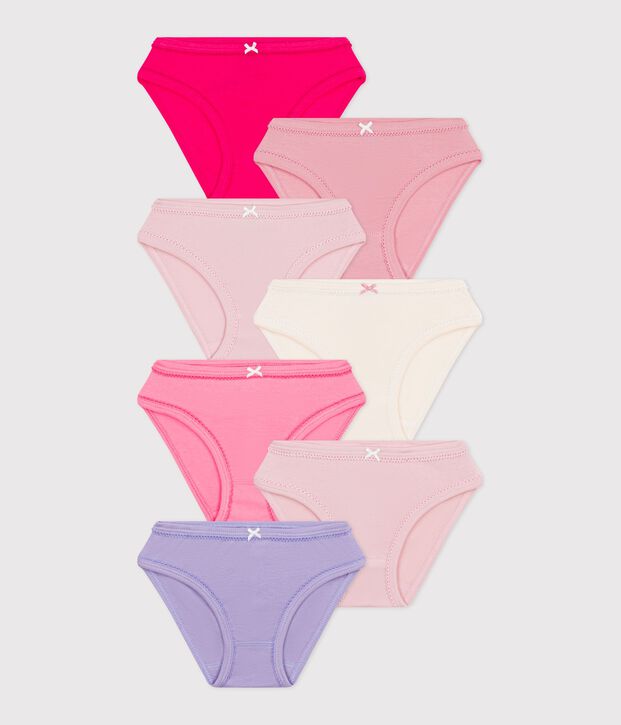 Set Kinder-Slips aus einfarbiger Baumwolle vielfarbig