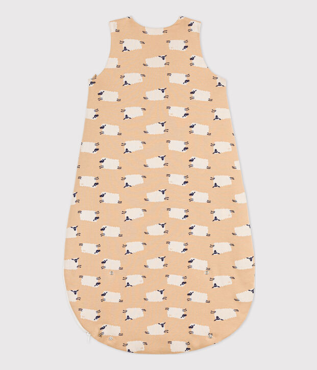 Babyschlafsack aus Baumwolle mit Schafmotiv beige/vielfarbig