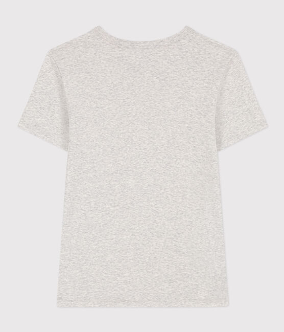 T-Shirt L’ICONIQUE aus Baumwolle mit rundem Ausschnitt für Damen grau BELUGA CHINE