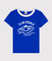 Bedrucktes Kinder-T-Shirt aus Baumwolle für Jungen blau PERSE/weiss MARSHMALLOW