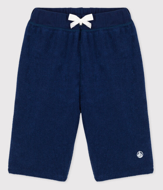 Kinder-Bermudashorts aus Frottee für Jungen blau MEDIEVAL