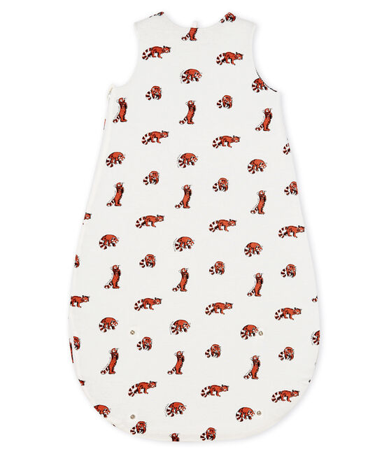 Baby-Wendeschlafsack aus Rippstrick für Jungen weiss MARSHMALLOW/weiss MULTICO