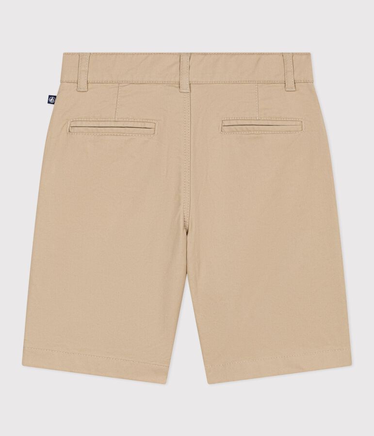 Kinder-Bermudashorts aus einfarbiger Baumwolle beige