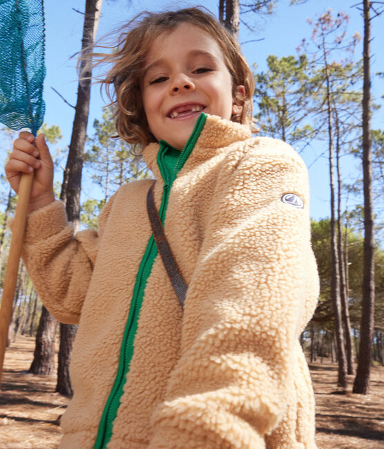 Kinderjacke aus Sherpa beige FACILE