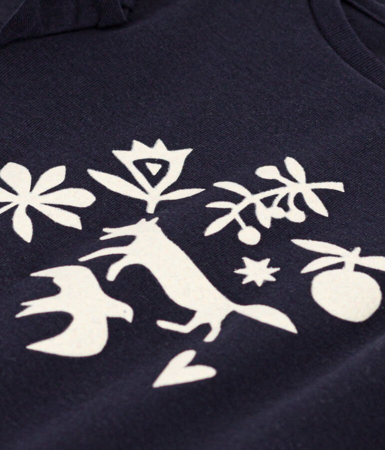 Lang&auml;rmeliges T-Shirt aus Baumwolle f&uuml;r Kinder/M&auml;dchen blau