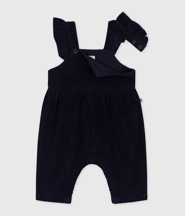 Langbeinige Baby-Latzhose aus einfarbigem Feincord SOIR