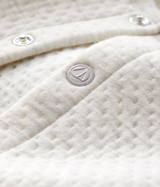 Baby-Cardigan aus Doppeljersey für Mädchen beige MONTELIMAR CHINE