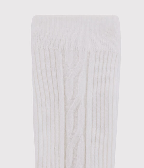 Warme Kinderstrumpfhose Mädchen weiss MARSHMALLOW