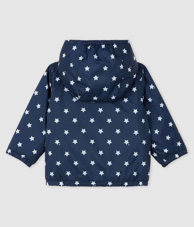 Baby Jacke mit Print f&uuml;r M&auml;dchen/Jungen blau SMOKING/weiss MARSHMALLOW