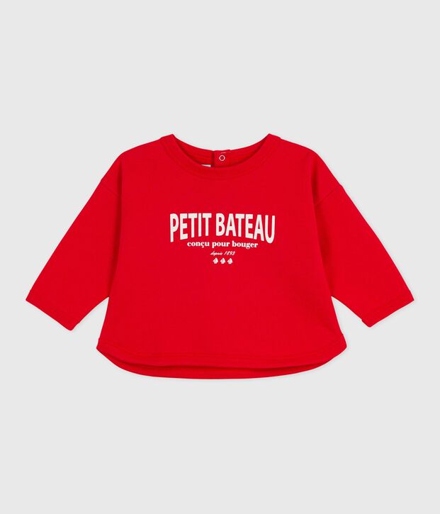 Baby-Sweatshirt aus Baumwolle mit Motiv rot