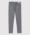Kinder-Slim-Jeans für Mädchen grau GRIS FONCE/ DARK GREY