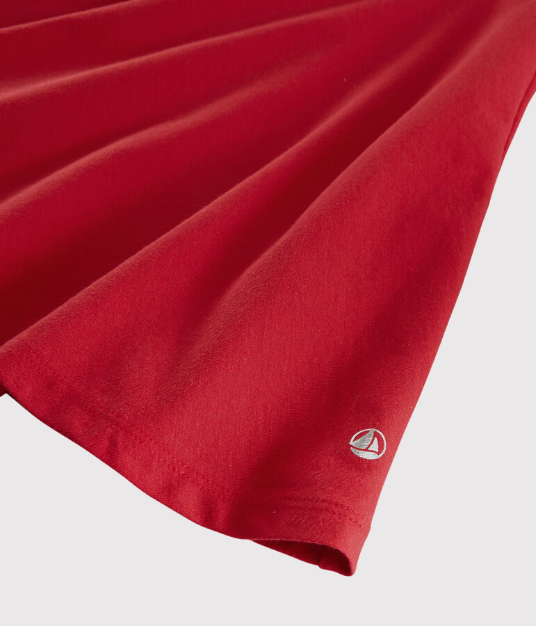 Kurz&auml;rmeliges Kinder-Kleid aus Jersey f&uuml;r M&auml;dchen rot