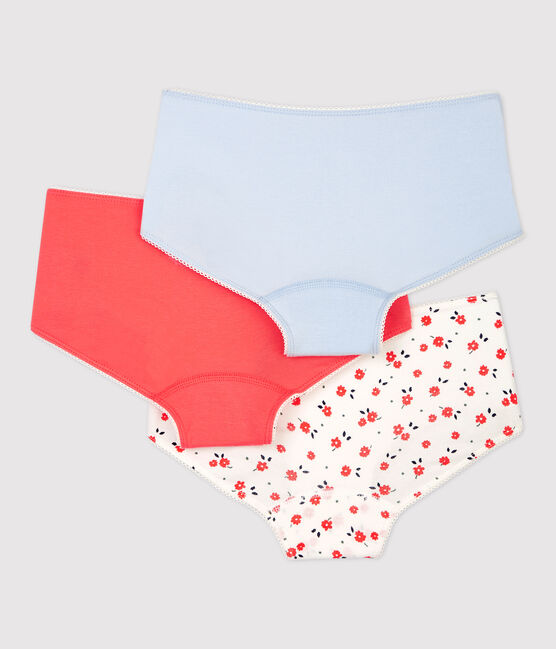 3er-Set Shortys aus Bio-Baumwolle mit Blumenmuster für Mädchen variante 1