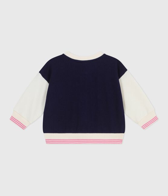 Baby College-Jacke aus Baumwolle blau SOIR/ MILK