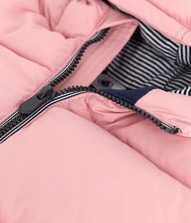 Einfarbige Kinder-Winterjacke rosa