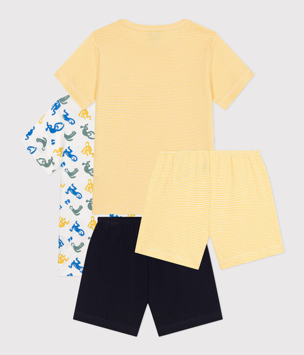 2er-Set kurzen Kinderpyjamas aus Baumwolle. vielfarbig