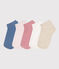 5er-Set Kinder-Socken aus einfarbiger Baumwolle vielfarbig