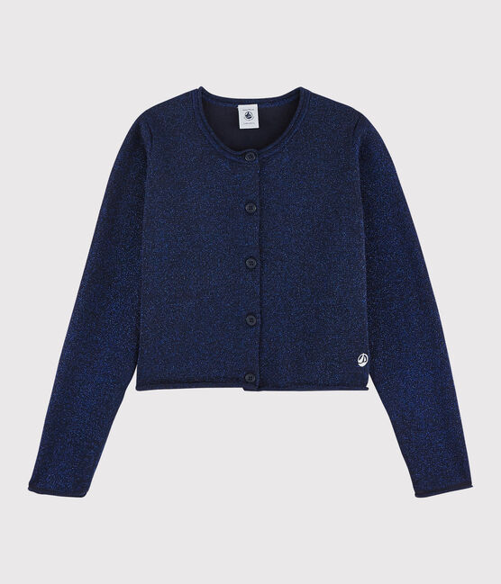 Kinder-Cardigan aus Baumwolle für Mädchen blau SMOKING BRILLANT