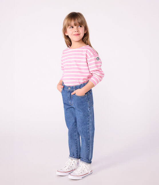 Kinder-Streifenshirt "Marinière" aus Baumwolle rosa BOUDOIR/ MILK