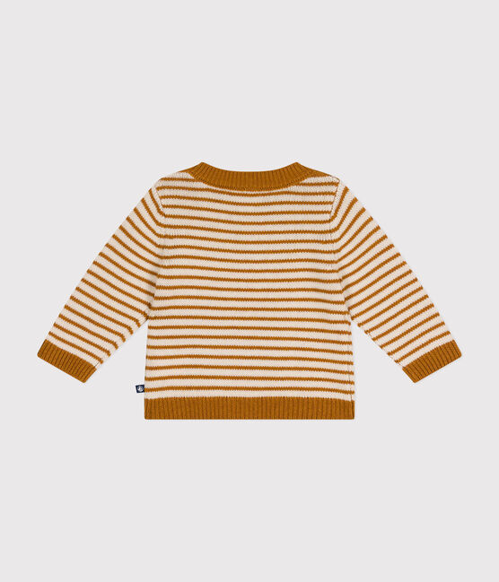 Baby-Pullover aus Woll- und Baumwollstrick ECUREUIL/ AVALANCHE