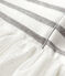 Kurzärmeliges Kinderkleid für Mädchen weiss MARSHMALLOW/grau ARGENT