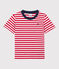 Kurzärmeliges T-Shirt aus Baumwolle für Jungen rot PEPS/weiss MARSHMALLOW