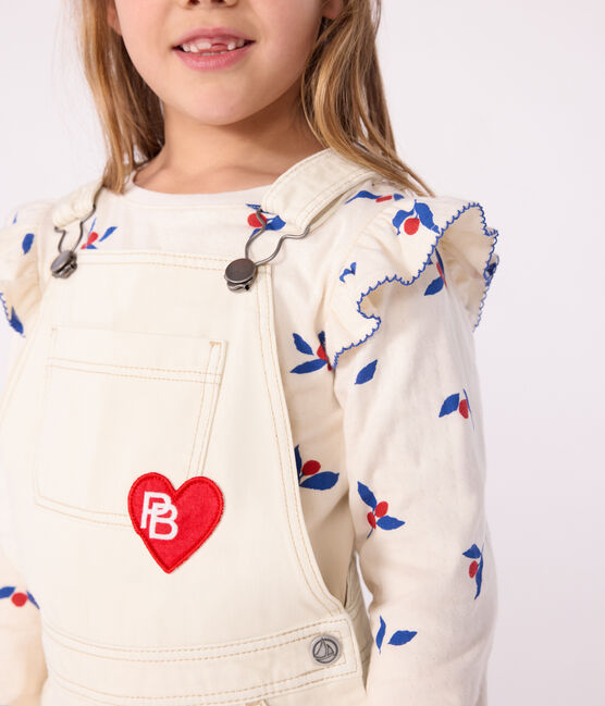 Langärmeliges Kinder-T-Shirt aus bedruckter Baumwolle MILK/ MULTICO