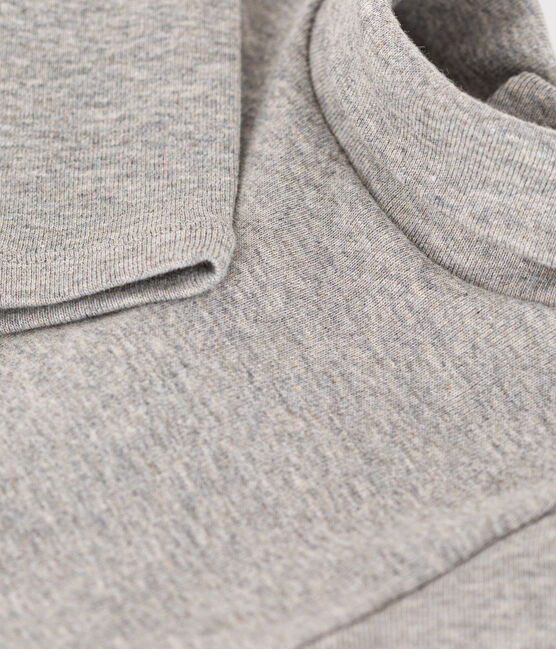Langärmeliger Baby-Body aus Baumwolle mit Rollkragen grau CHATON CHINE