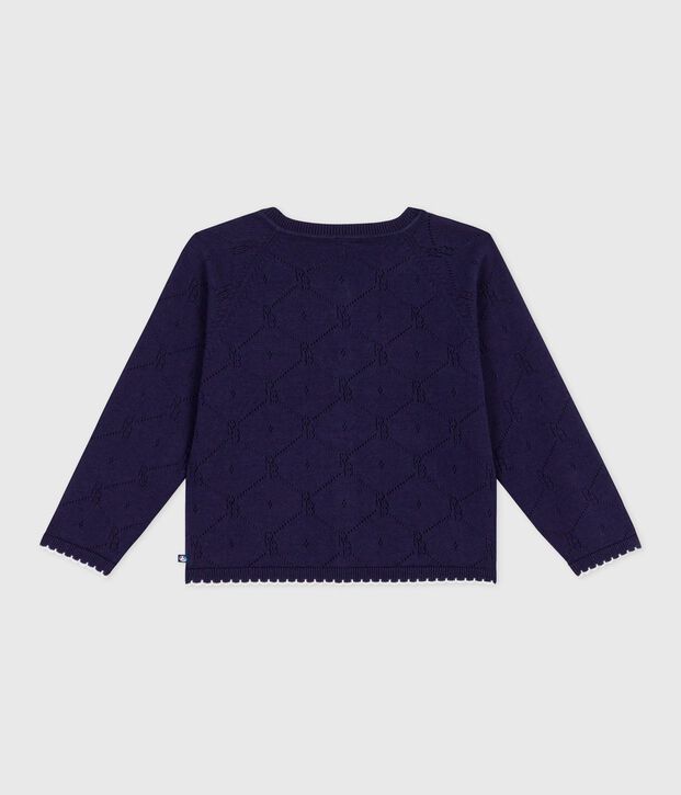 Kinder-Cardigan aus einfarbiger Baumwolle SOIR