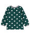 Langärmelige gemusterte Baby-Bluse für Mädchen grün SOUSBOIS/weiss MARSHMALLOW