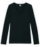 Emblematisches langärmliges T-Shirt für Damen schwarz NOIR